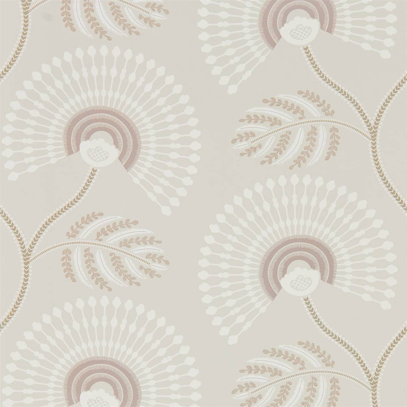 HARLEQUIN Louella Wallpaper Contemporary, Floral Rose Quartz,Pearl  Rotary Printed Wallpaper - HPUT111911
