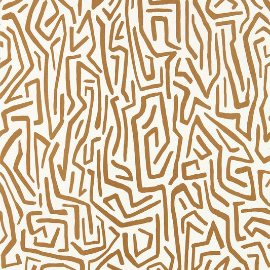 HARLEQUIN Melodic Wallpaper Abstract , Graphic Gold,Paper Lantern  Rotary Wide Width Printed Wallpaper - HQN2112830