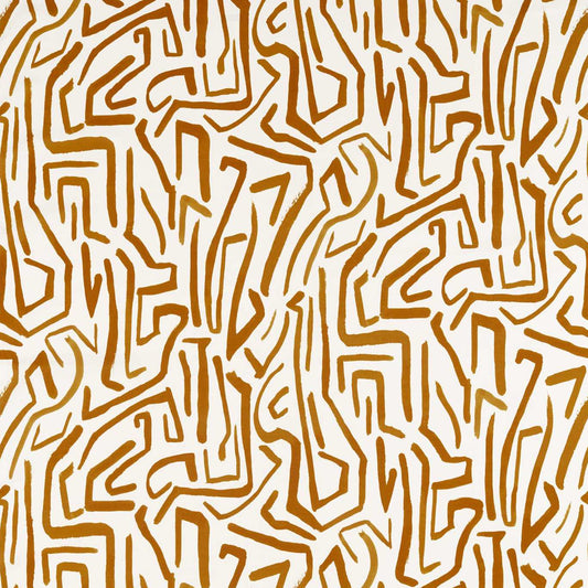 HARLEQUIN Melodic Fabric Abstract , Graphic French Ochre,Paper Lantern   - HQN2121071