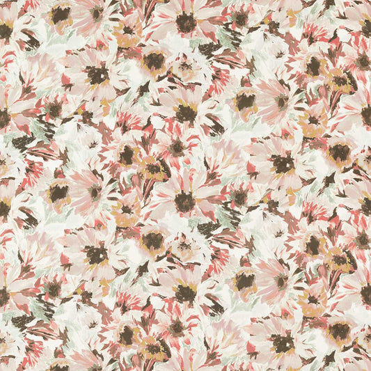 HARLEQUIN Helianthus Fabric Contemporary, Floral Moonstone,Succulent,Bleached Coral   - HQN2121074