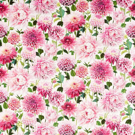 HARLEQUIN Dahlia Fabric Contemporary, Floral Blossom,Emerald,New Beginnings   - HQN2121081