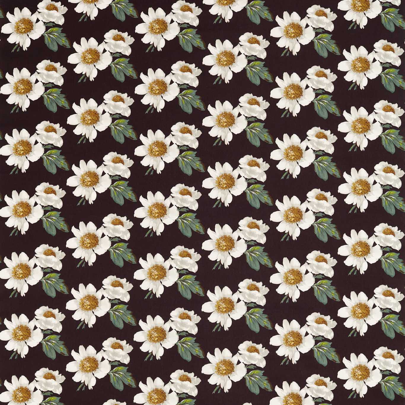 HARLEQUIN Paeonia Fabric Contemporary, Floral Black Earth,Fig Leaf,Nectar   - HQN2121087