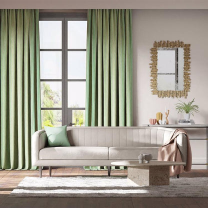 Harlequin Colour 2 Calla fabric HQN2133881 in Emerald/First Light — premium cotton-blend designer textile for curtains, shades, decorative pillows & soft furnishings.