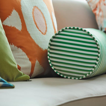 Harlequin Colour 2 Calla fabric HQN2133881 in Emerald/First Light — premium cotton-blend designer textile for curtains, shades, decorative pillows & soft furnishings.