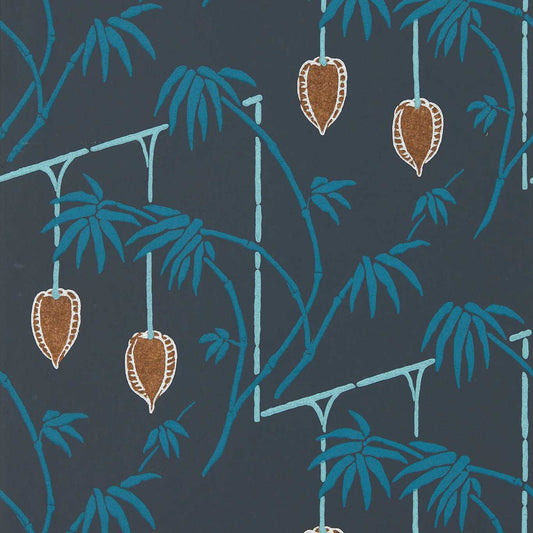 Harlequin Kimiko Wallpaper Contemporary, Floral Japanese Ink,Copper  Surface- Printed Wallpaper - HQN3112940