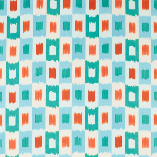 Harlequin Shiruku Fabric Stripes Harissa,Amazonia,Emerald   - HQN3121128
