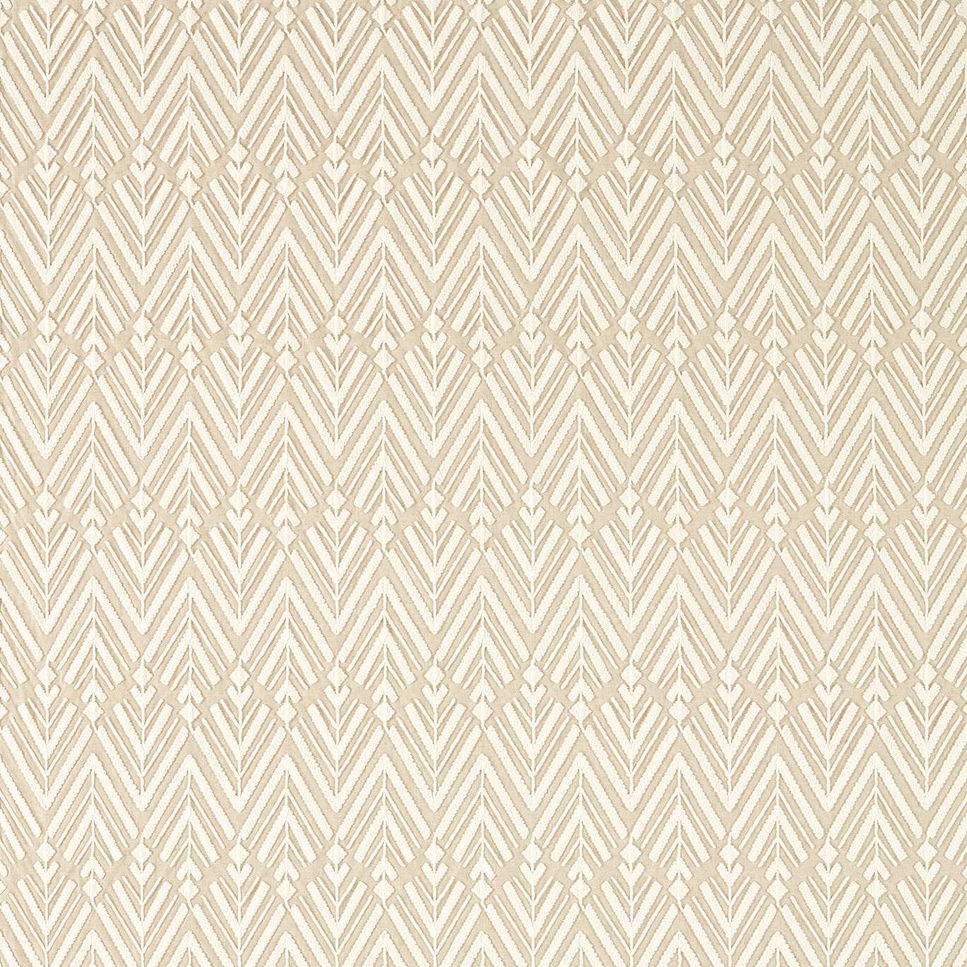 Beige chevron fabric with a subtle textured herringbone pattern.