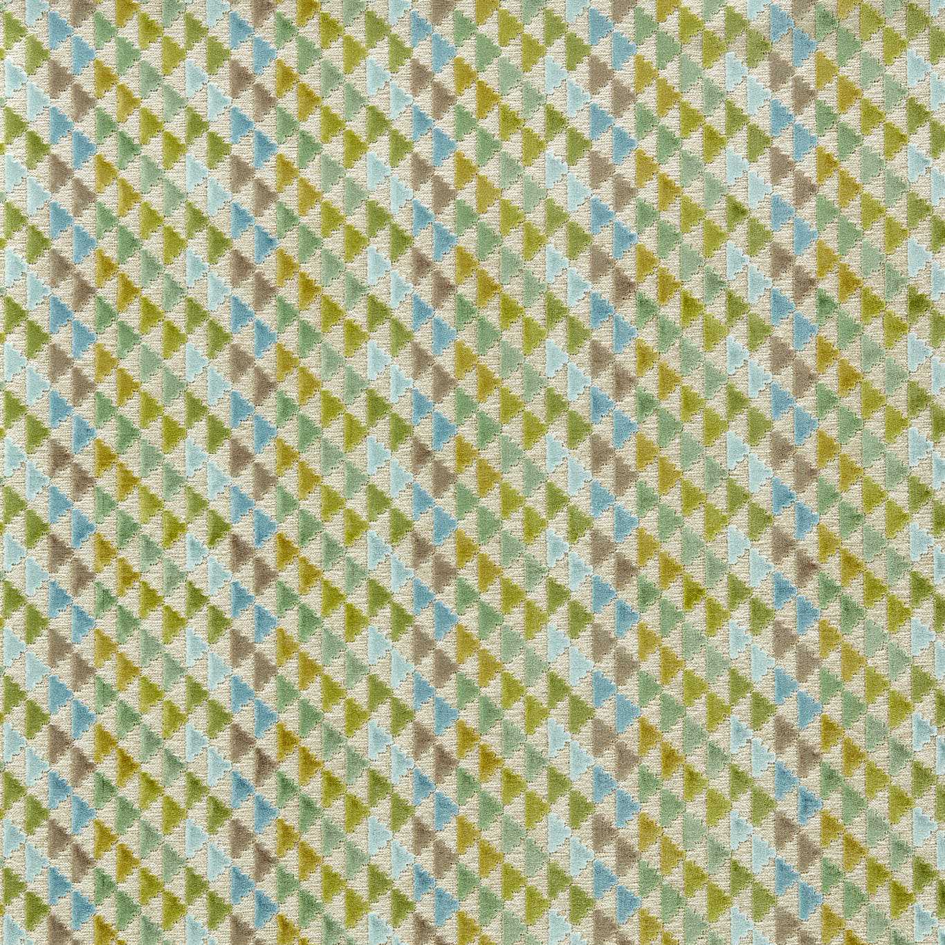 HARLEQUIN Vidi Fabric Geometric Kelly,Sky,Linen   - HRFV134023
