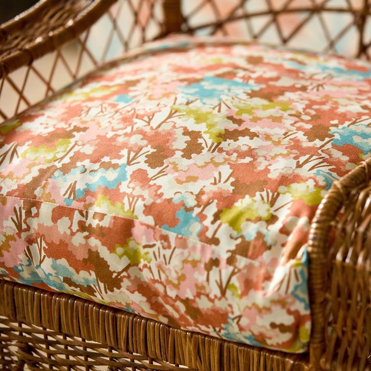 HARLEQUIN Tree Tops Fabric Leaves , Trees Baked Terracotta,Azul,Honey   - HRTF121254