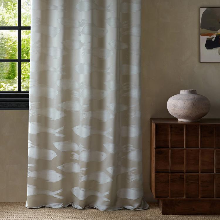 Harlequin Idyllic Kaku Taupe fabric HRTF134052 – premium linen blend jacquard for home décor, curtains, shades, upholstery & cushions.