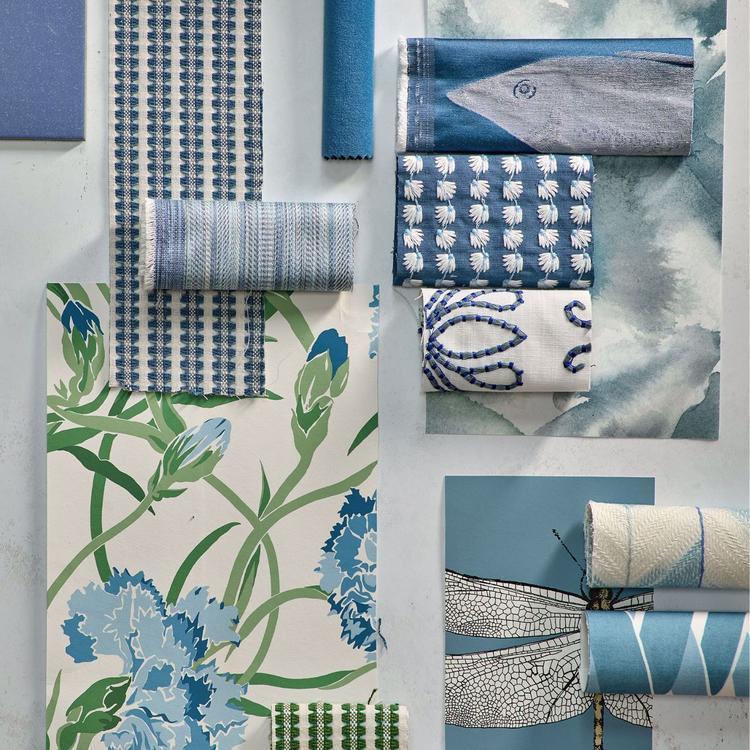 HARLEQUIN Palla Fabric Plains , Textures Sky,Linen   - HRTF134061