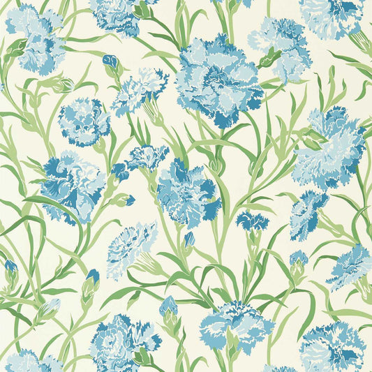 HARLEQUIN Fleur de Joie Wallpaper Contemporary, Floral French Blue,Succulent,Soft Focus  Rotary Wide Width - HRTW113134