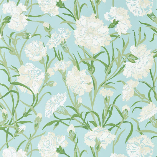 HARLEQUIN Fleur de Joie Wallpaper Contemporary, Floral Chalk,Emerald,Sky  Rotary Wide Width - HRTW113135