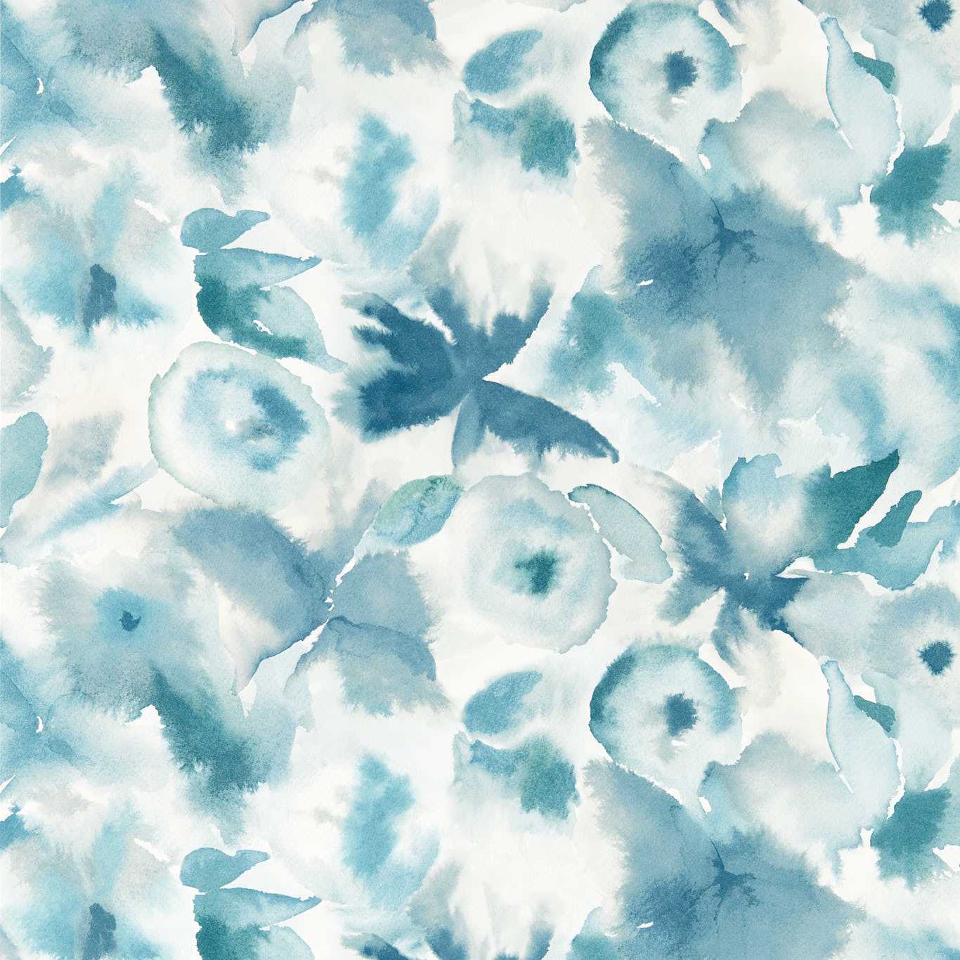 HARLEQUIN Flores Wallpaper Contemporary, Floral Cornflower,First Light,Denim  Gravure - Wide Width - HRTW113138