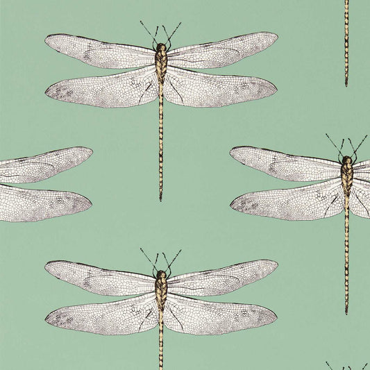 HARLEQUIN Demoiselle Wallpaper Animals Seaglass,First Light,Sand  Rotary/Gravure Wallpaper - HRTW113145
