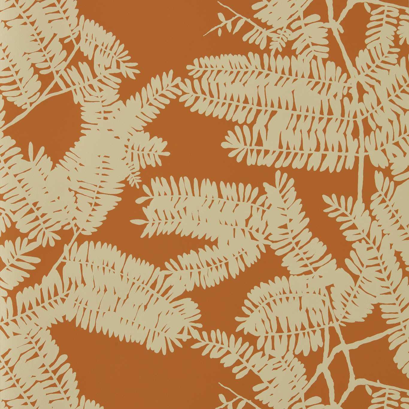 HARLEQUIN Extravagance Wallpaper Leaves , Trees Paprika  Rotary Wide Width - HRWO113097