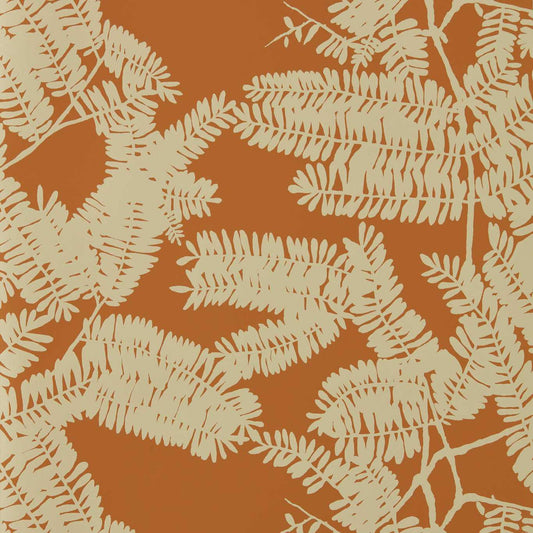 HARLEQUIN Extravagance Wallpaper Leaves , Trees Paprika  Rotary Wide Width - HRWO113097