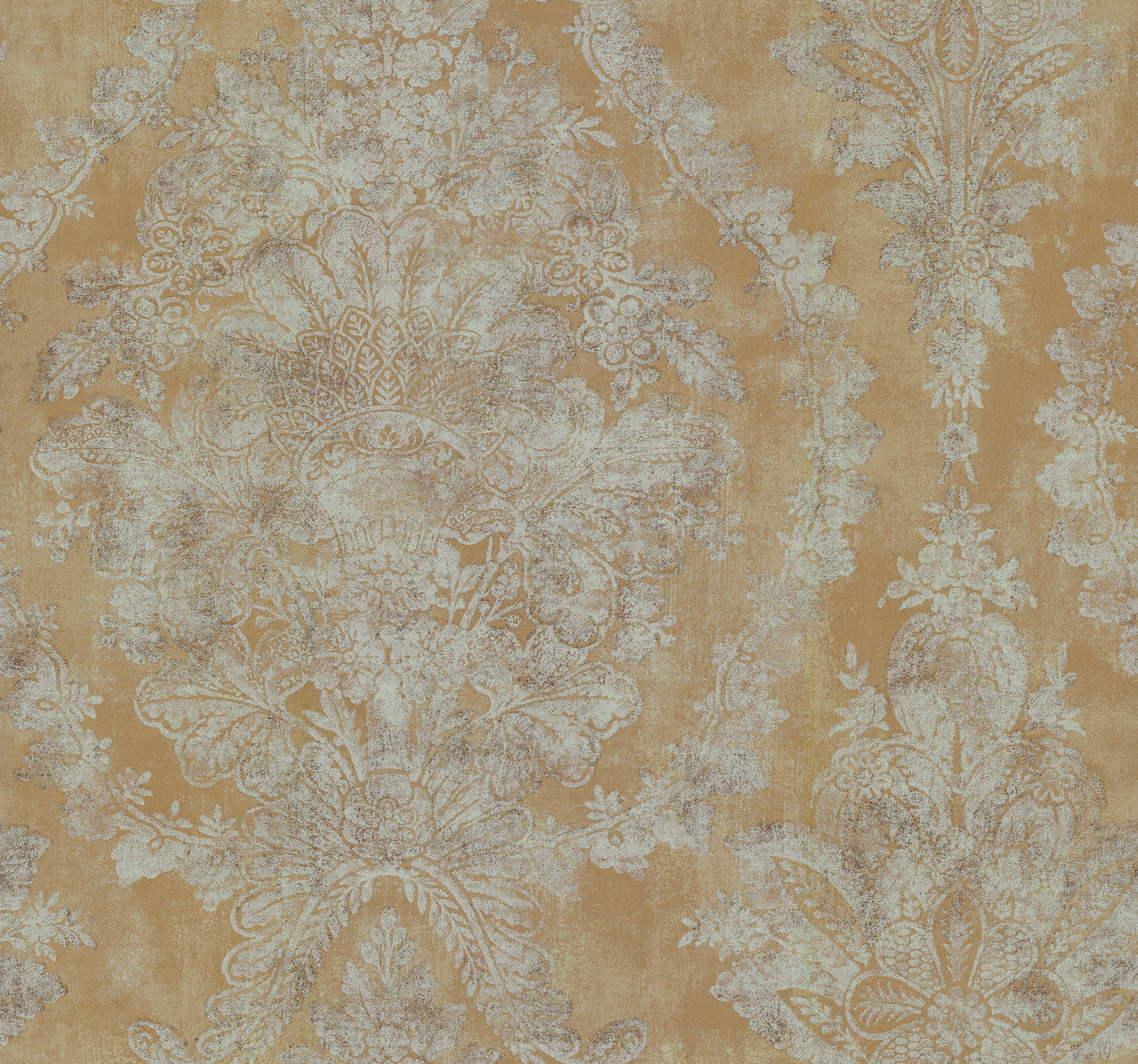 York Wallcoverings HP QuietWall Charleston Damask Yellow Wallpaper  Damasks Yellows   - HS7956