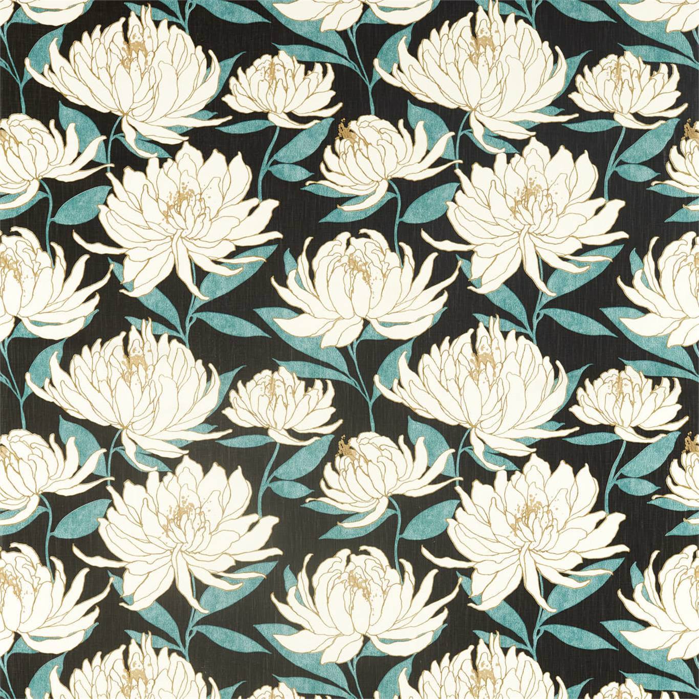 HARLEQUIN Sebal Fabric Classic Floral Midnight,Kingfisher - HSAF120817 ...