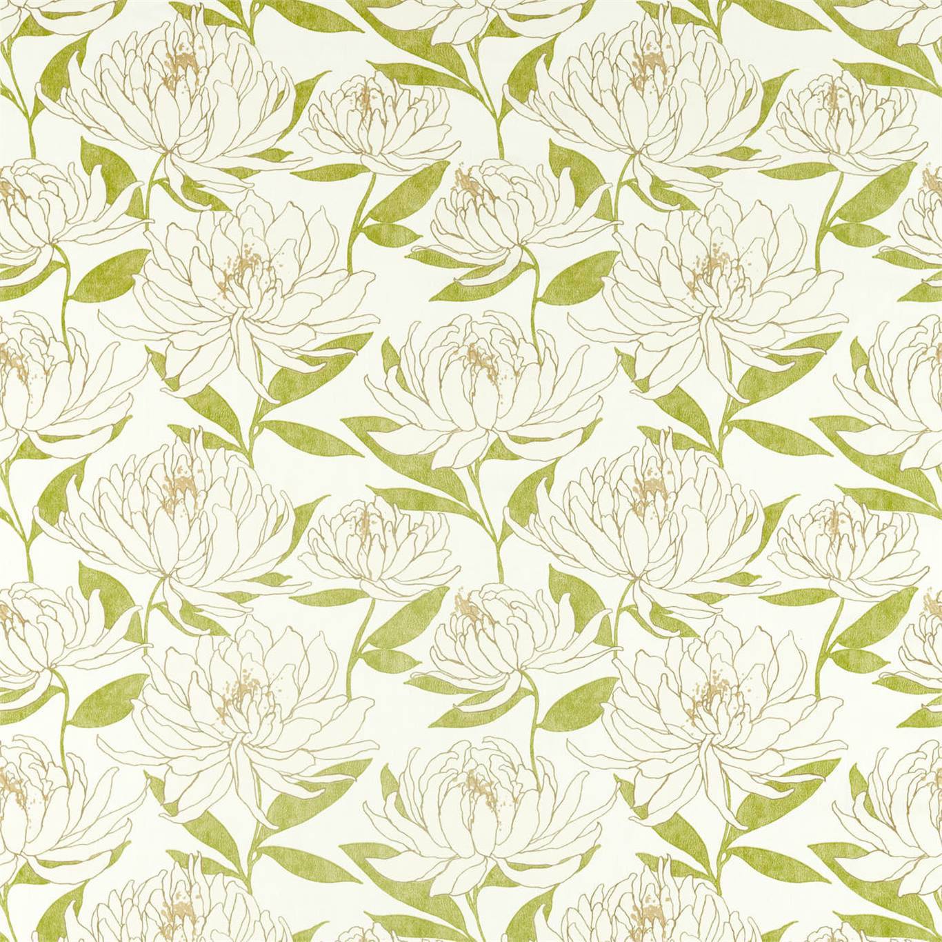 HARLEQUIN Sebal  Fabric Classic Floral Laurel,Chalk   - HSAF120818