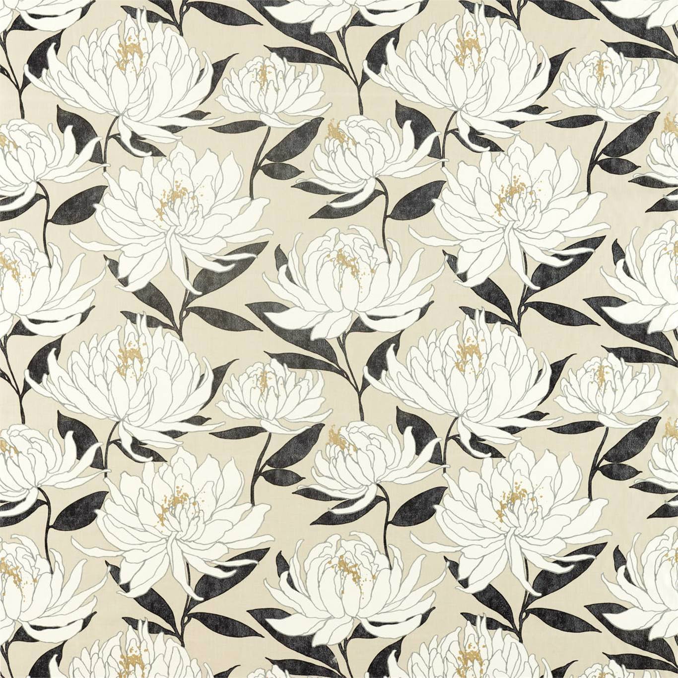 HARLEQUIN Sebal  Fabric Classic Floral Platinum,Ebony   - HSAF120819