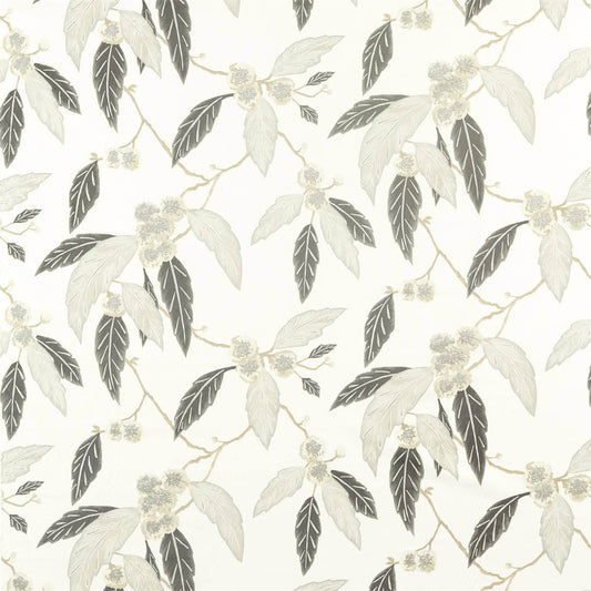 HARLEQUIN Coppice Fabric Leaves , Trees Platinum,Ebony   - HSAF120823