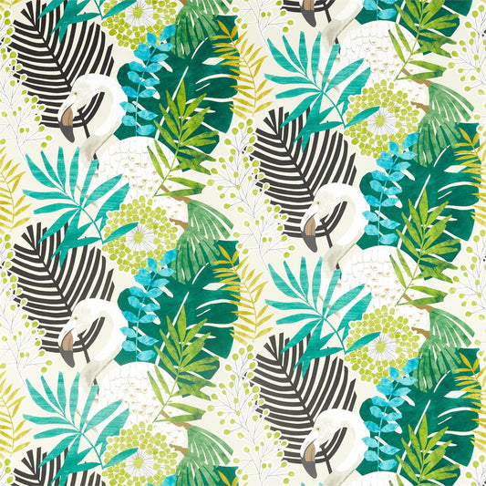 HARLEQUIN Solana Fabric Birds Ebony,Zest,Marine   - HSAF120824
