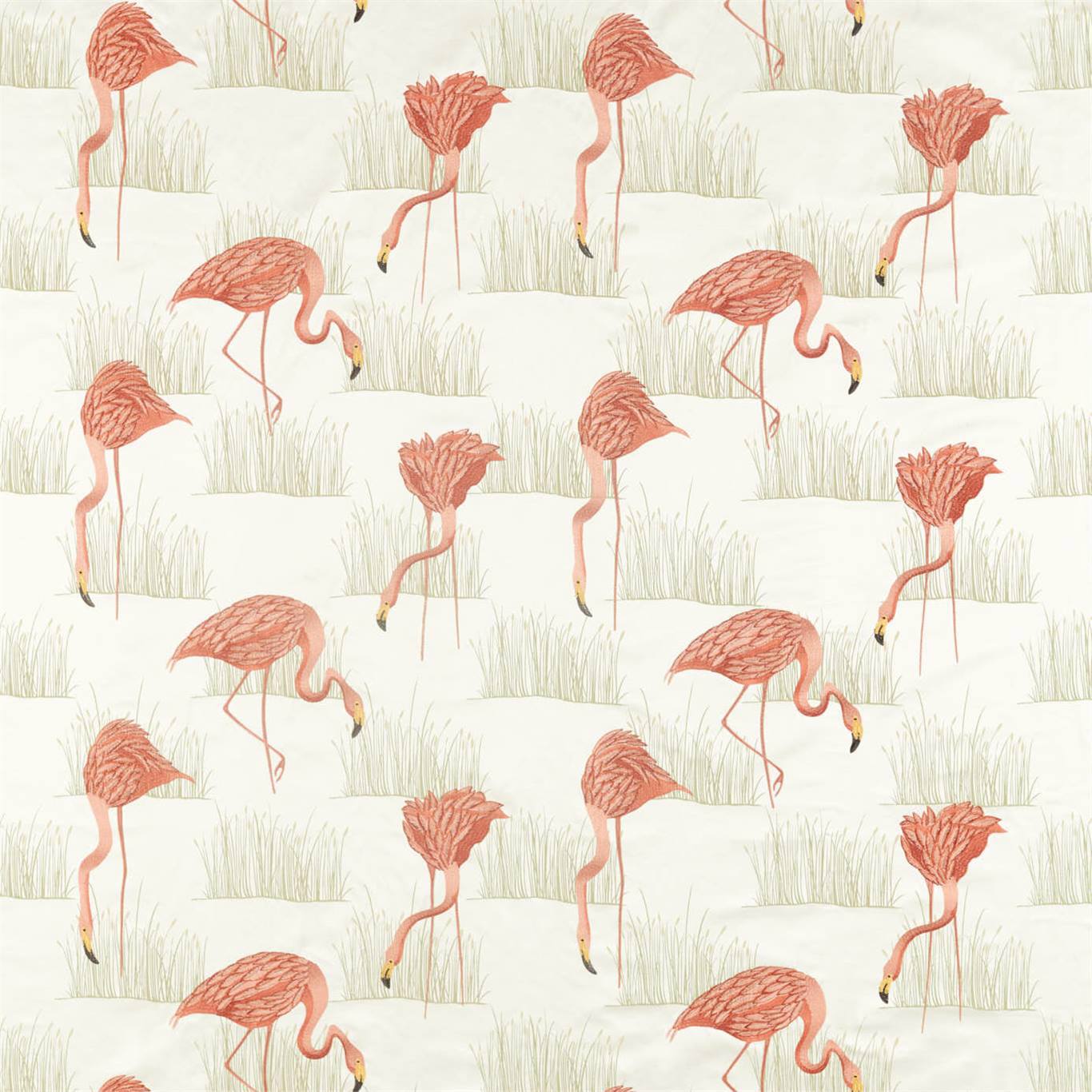 HARLEQUIN Salinas Fabric Birds Russet,Oyster   - HSAF132950