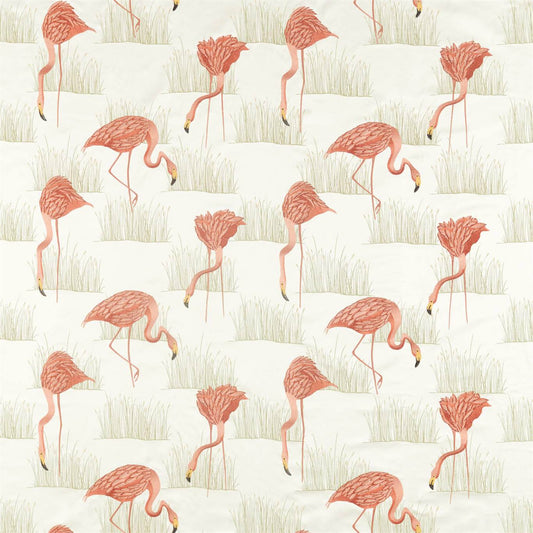 HARLEQUIN Salinas Fabric Birds Russet,Oyster   - HSAF132950
