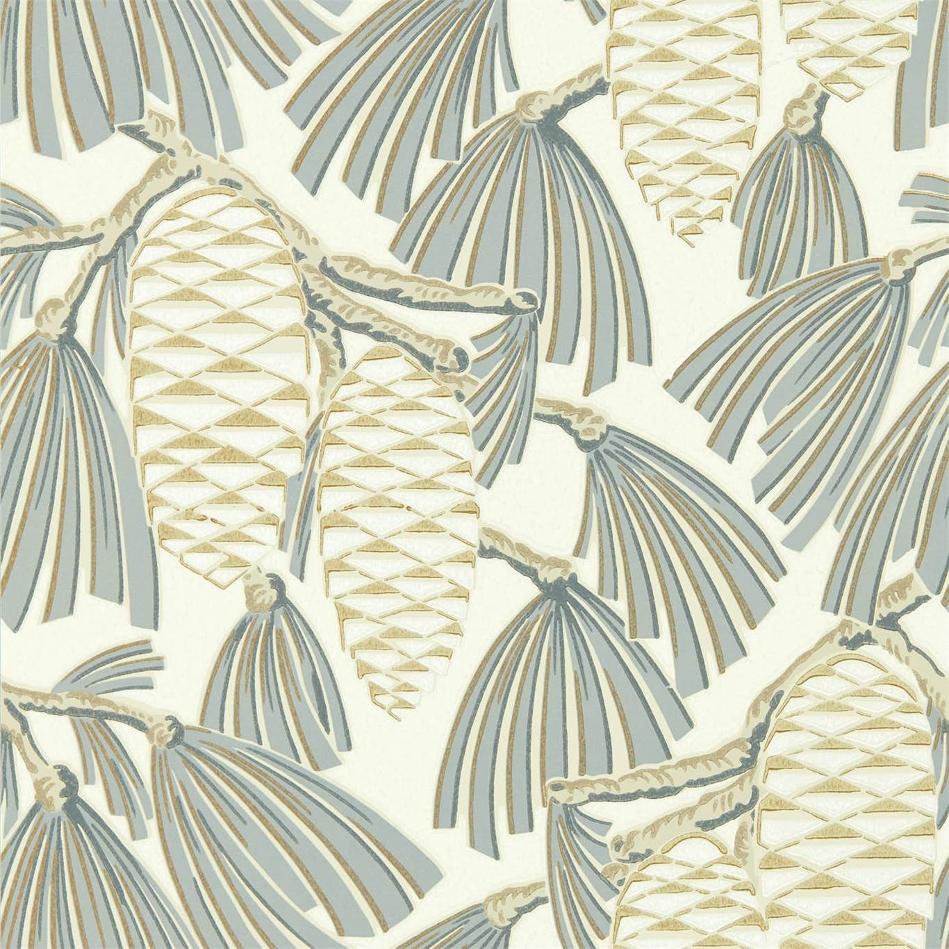 HARLEQUIN Foxley Wallpaper Other Platinum,Gold  Surflex-Printed Wallpaper - HSAW112128