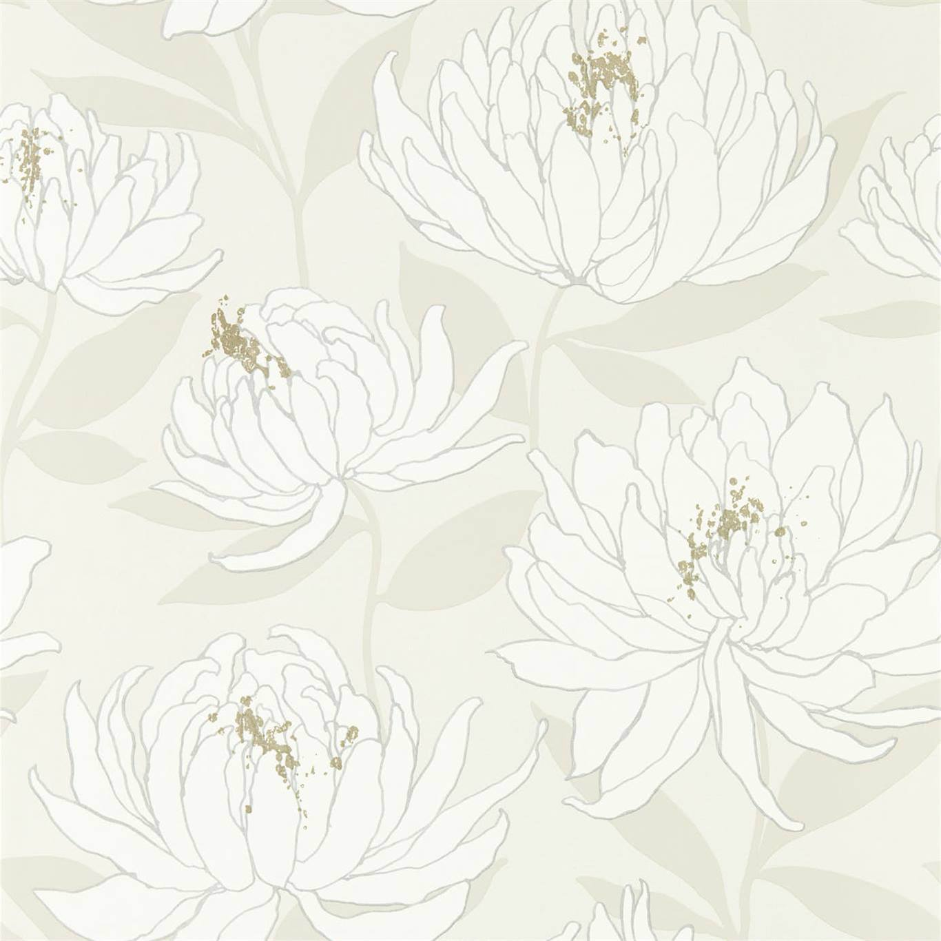 HARLEQUIN Sebal Wallpaper Contemporary, Floral Glacier,Silver  Gravure Printed Wallpaper - HSAW112131