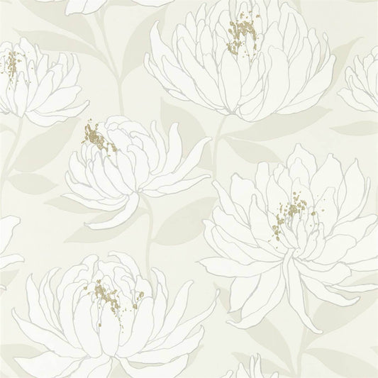 HARLEQUIN Sebal Wallpaper Contemporary, Floral Glacier,Silver  Gravure Printed Wallpaper - HSAW112131