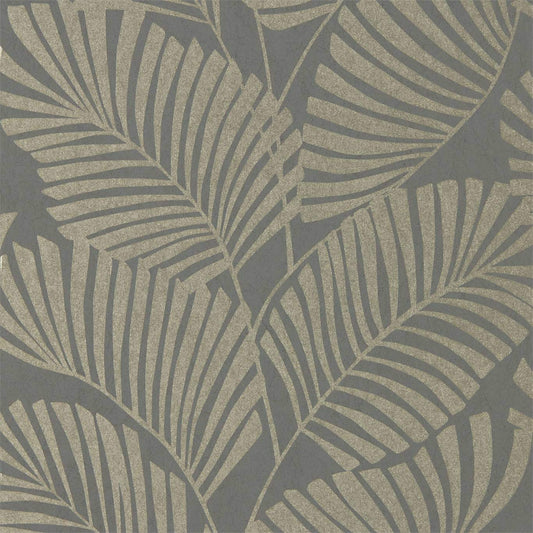 HARLEQUIN Mala Wallpaper Leaves , Trees Slate  Rotary Printed Wallpaper - HSAW112139