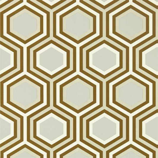 HARLEQUIN Selo Wallpaper Geometric Gold,Platinum  Gravure Printed Wallpaper - HSAW112147