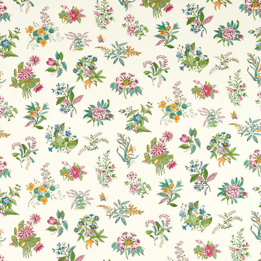 HARLEQUIN Woodland Floral Fabric Contemporary, Floral Peridot,Ruby,Pearl   - HSRF121173