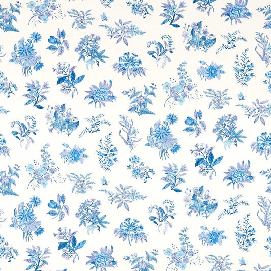 HARLEQUIN Woodland Floral Fabric Contemporary, Floral Lapis,Amethyst,Pearl   - HSRF121174