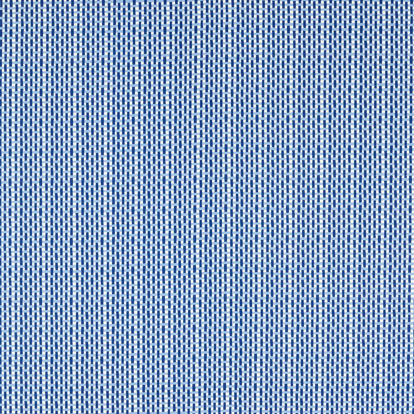 HARLEQUIN Basket Weave Fabric Checks Lapis,Sky   - HSRF121178