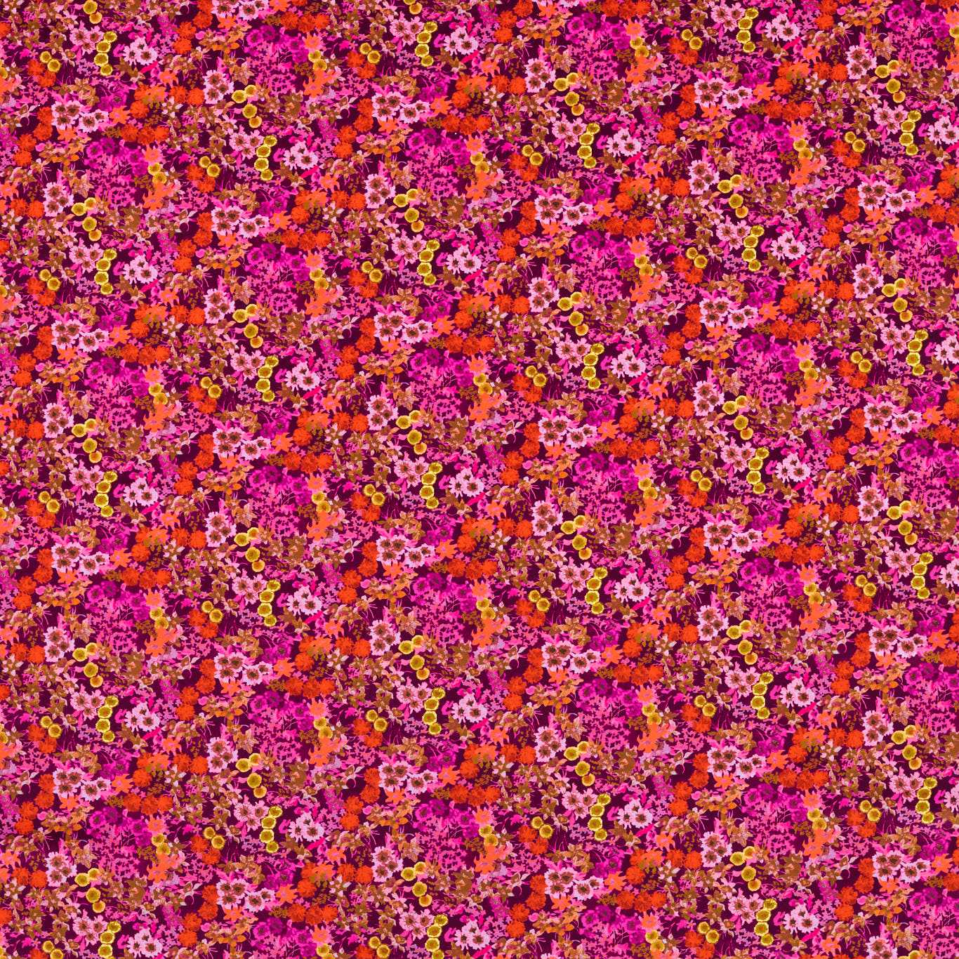 HARLEQUIN Wildflower Meadow Fabric Contemporary, Floral Carnelian,Spinel,Amethyst   - HSRF121187