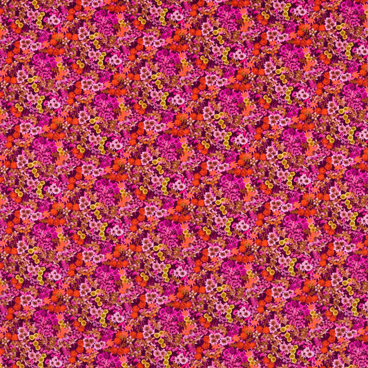 HARLEQUIN Wildflower Meadow Fabric Contemporary, Floral Carnelian,Spinel,Amethyst   - HSRF121187