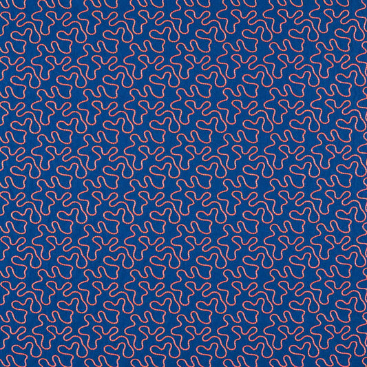 HARLEQUIN Wiggle Fabric Abstract , Graphic Lapis,Spinel   - HSRF134002