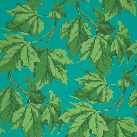 HARLEQUIN Dappled Leaf Wallpaper Leaves , Trees Emerald,Teal  Surflex-Printed Wallpaper - HSRW113047