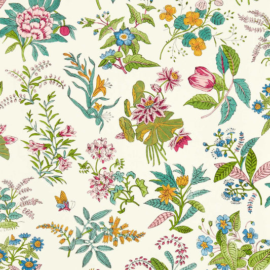 HARLEQUIN Woodland Floral Wallpaper Contemporary, Floral Peridot,Ruby,Pearl  Gravure - Wide Width Printed Wallpaper - HSRW113057
