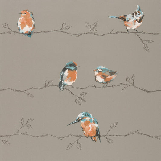 HARLEQUIN Perisco Wallpaper Other Tangerine,Duckegg  Gravure - Wide Width Printed Wallpaper - HSTO111485
