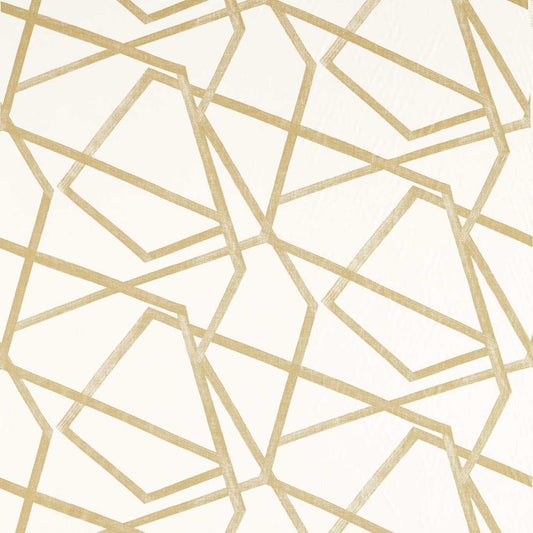 HARLEQUIN Sumi Fabric Geometric Oyster,Gold   - HTEF120972