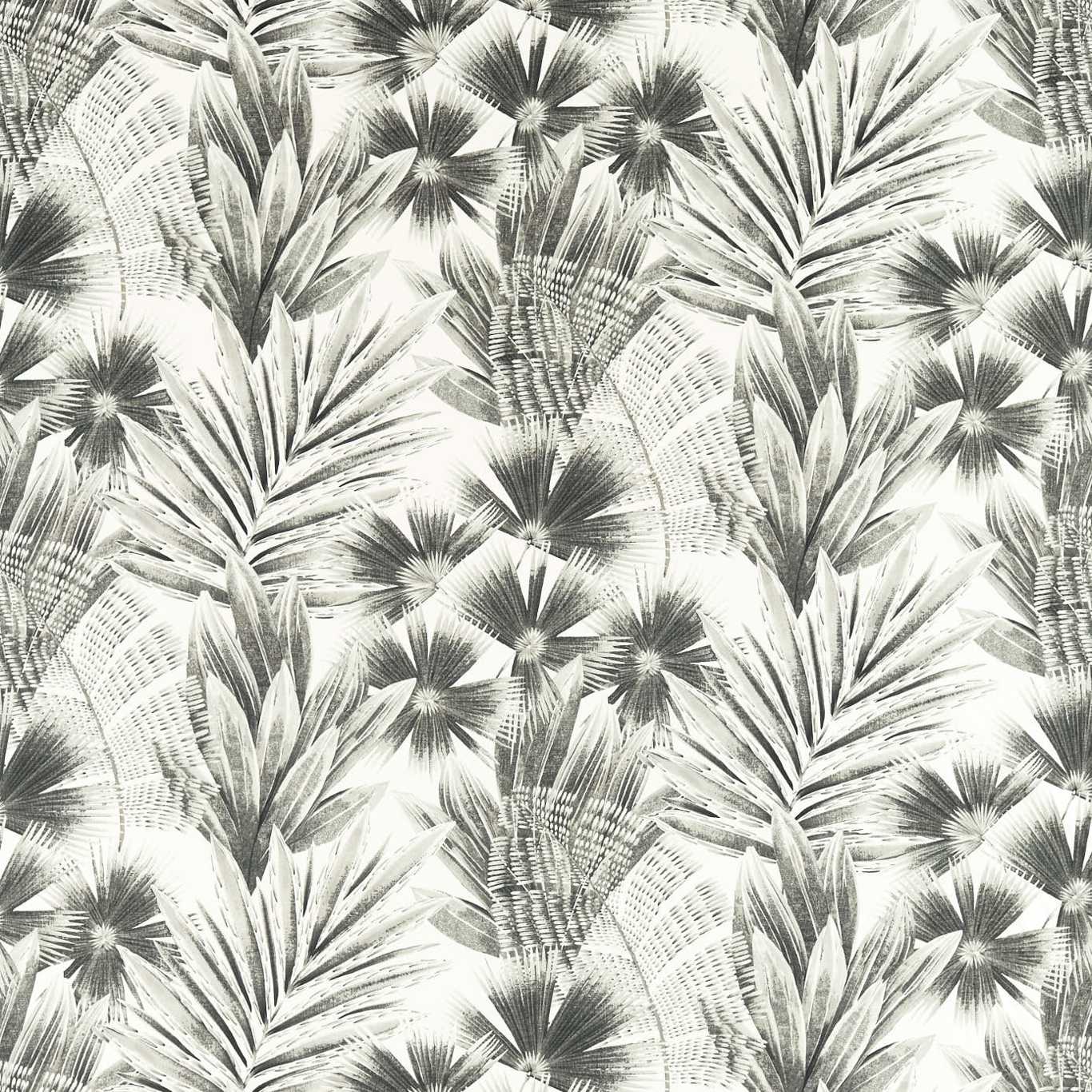 HARLEQUIN Matupi Fabric Leaves , Trees Black Earth,Awakening   - HTEF121003