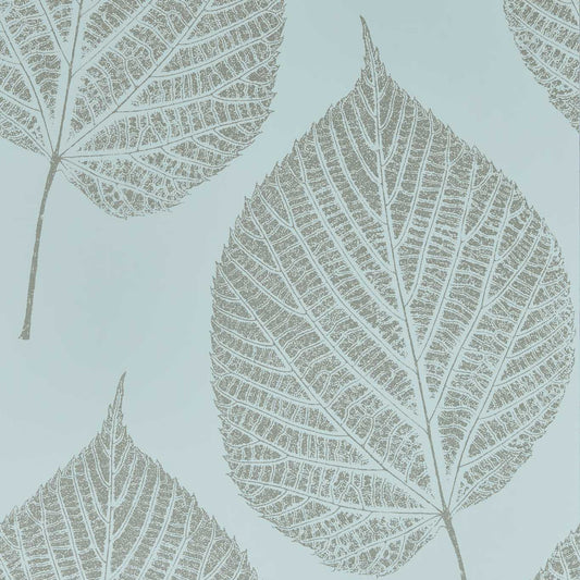 HARLEQUIN Leaf Wallpaper Leaves , Trees Sky,Gilver  Rotary Printed Wallpaper - HTEW112610