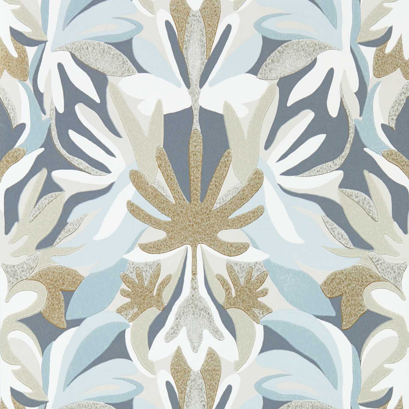 HARLEQUIN Melora Wallpaper Damasks Hempseed,Exhale,Gold  Surface- Printed Wallpaper - HTEW112762