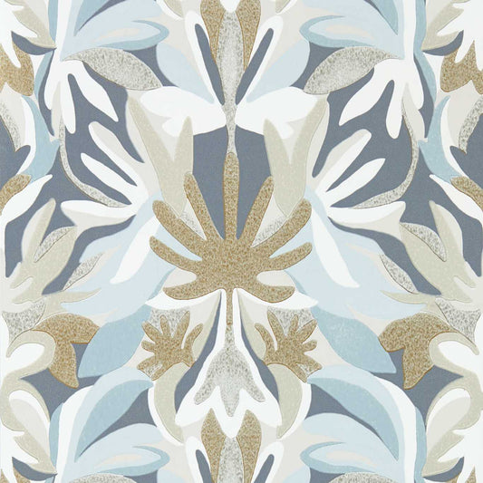 HARLEQUIN Melora Wallpaper Damasks Hempseed,Exhale,Gold  Surface- Printed Wallpaper - HTEW112762