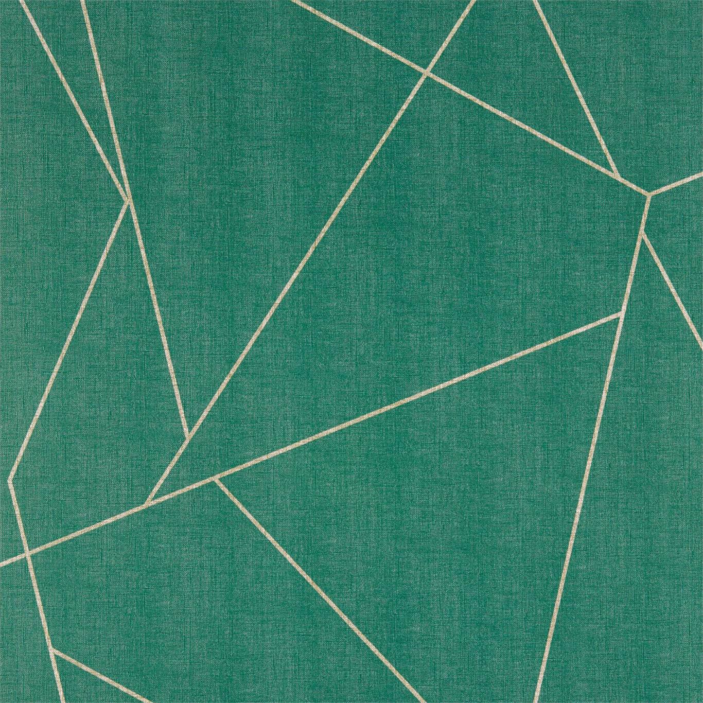 HARLEQUIN Parapet  Wallpaper Geometric Emerald  Gravure Wide Width Vinyl - HTWW112079