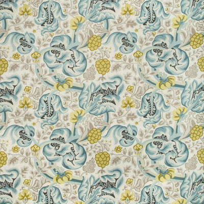 KRAVET BASICS PRINT JACOBEANS WHITE,BEIGE,GREEN   - HULLABALOO.1623.0